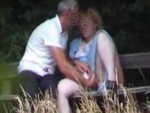 Mature Couple Not So Subtly Doing Sex Stuff Outdoors
