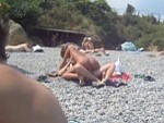 Shameless Couple Fuck On A Public Beach
