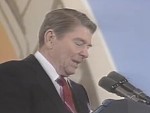 Balloon Pops During Reagans First Speech After Being Shot
