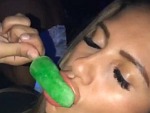 Big-Titted Club Slut Loves Icy Poles

