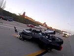 Biker Taken Out By A Rolling SUV Had No Time To React
