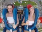 Blonde Chick Passes Out On The Slingshot

