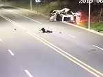 Car Wreck Sends The Driver Flying
