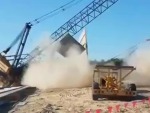 Crane Goes Down During A Panel Lift Oops
