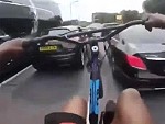 Cyclist Blaming Someone For His Own Utter Stupidity
