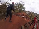 Cyclists Try And Move On A Cow But Guess Who Aint Having It
