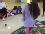 DDR Girl Drops Something From Somewhere
