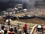 Demolition Derby Goes Badly For An Official Standing Too Close
