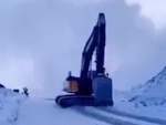 Excavator Is Into Drifting
