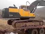 Excavator Loading When You Forget The Brakes
