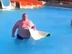 Fat Guy Hits The Waterslides
