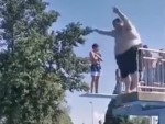Fat Man On A Diving Board
