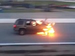 Flaming Car Stunt Is Epic Fail
