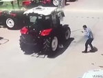 Fool Is Crushed To Death By A Tractor
