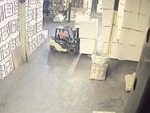 Forklift Operator Makes A Decent Mess
