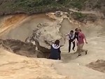 Fuckheads Deliberately Destroy A Rock Formation
