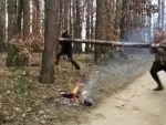 Geniuses Attempt To Snap A Log
