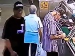 Gigantic Piece Of Shit Robs An Old Timer
