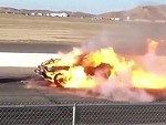Jet Powered Dragster Flambés The Bejesus Out Of A Car
