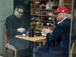 Kim Jong And Trump Catching Up Over Coffee
