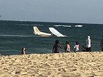 Light Aircraft Crash Lands At The Beach
