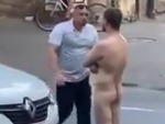 Naked In Public Guy Gets Taken Down
