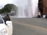 Porsche Takes Out A Hydrant Oops!
