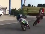 Riders Collide And Go Flying
