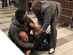 Security Guard Takes A McBeating From A Couple Of Homeless
