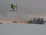 Skier Beautifully Filmed Stacking It
