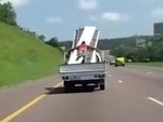Spectacularly Dumb Way To Tie Down A Load
