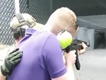 Spot The Guy Firing A Gun For The First Time
