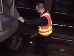 Subway Maintenance Worker Gets Zapped
