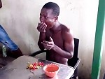 Thief Made To Eat A Lot Of Chilli's As Punishment
