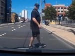 Tough Guy Pedestrian Humiliated
