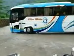 Tourist Bus Loses Its Brakes Coming Down A Hill
