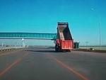 Truck Driver Forgot To Put The Bucket Down
