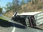 Truck Rolls Thanks To Driver Stupidity
