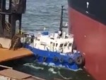 Tug Boat Sacrifices Itself To Save The Dock
