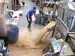 Worker Accidentally Flips The Wrong Handle
