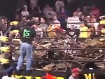 Wrestlers Buried Under Hundreds Of Chairs
