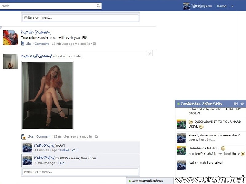 Oops Facebook Porn - Facebook Accidental Nudity Post 01